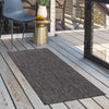 Patio Perfection Collection Area Rug - Veranda (Black) Runner Black  lifestyle 15
