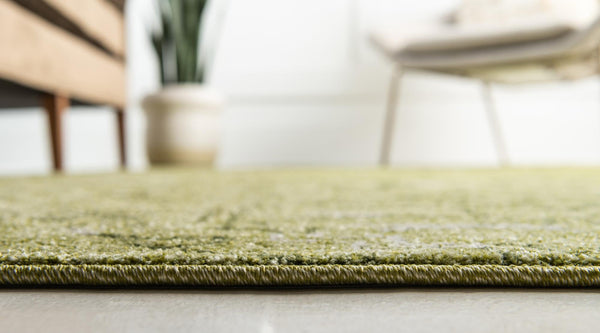 Venetian Tapestry Collection Area Rug -  Cannaregio Square Light Green  lifestyle 47