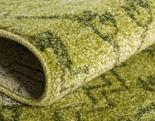 Venetian Tapestry Collection Area Rug -  Cannaregio Square Light Green  lifestyle 48