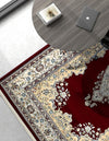 Persian Elegance Collection Area Rug - Isfahan Rectangle Burgundy  lifestyle 50