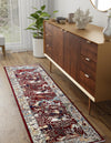 Persian Elegance Collection Area Rug -  Tabriz Runner Burgundy  lifestyle 116