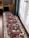 Persian Elegance Collection Area Rug -  Tabriz Runner Burgundy  lifestyle 164
