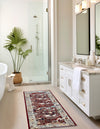 Persian Elegance Collection Area Rug -  Tabriz Runner Burgundy  lifestyle 176