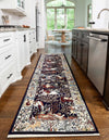 Persian Elegance Collection Area Rug -  Tabriz Runner Navy Blue  lifestyle 104