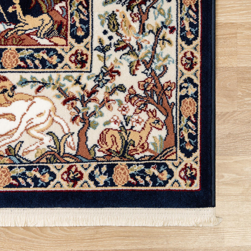 Persian Elegance Collection Area Rug -  Tabriz Rectangle Navy Blue  lifestyle 17