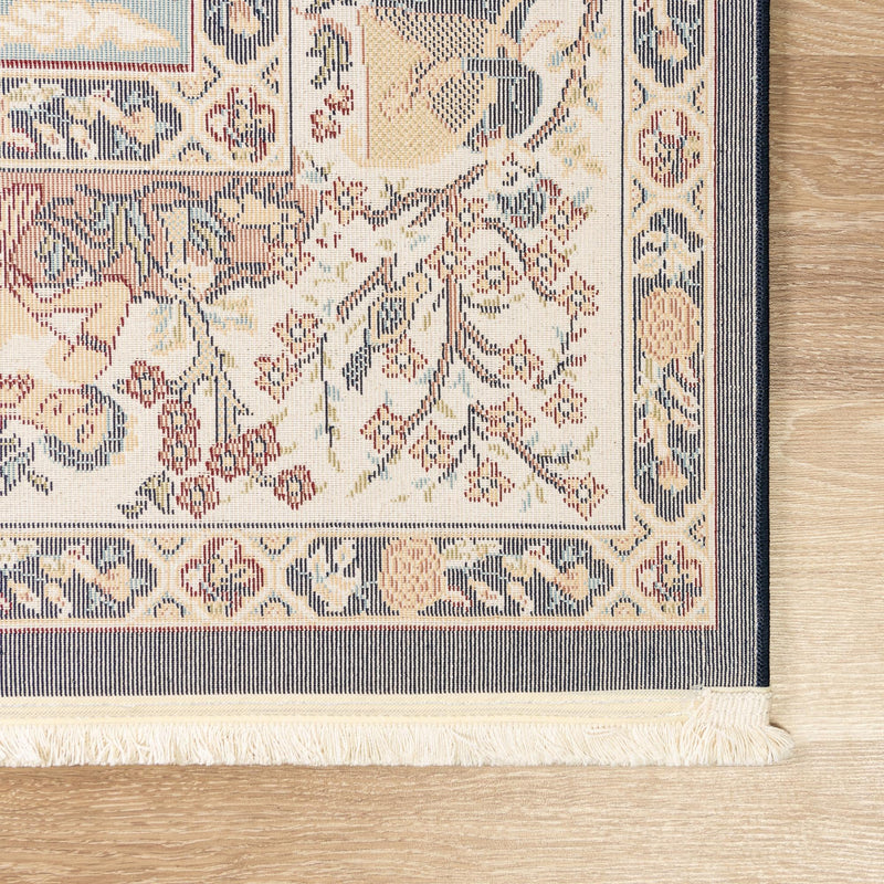 Persian Elegance Collection Area Rug -  Tabriz Rectangle Navy Blue  lifestyle 19