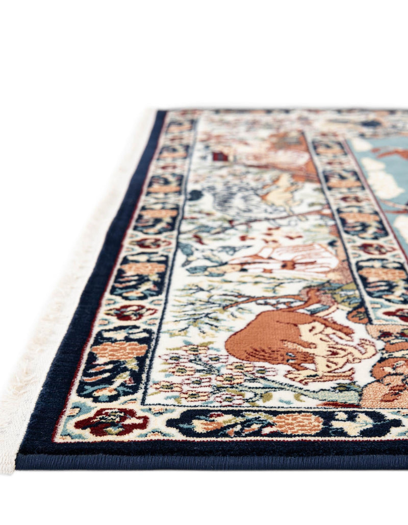 Persian Elegance Collection Area Rug -  Tabriz Rectangle Navy Blue  lifestyle 49
