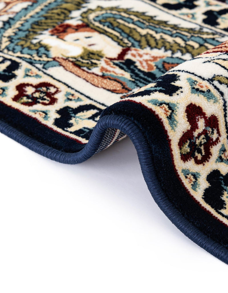 Persian Elegance Collection Area Rug -  Tabriz Rectangle Navy Blue  lifestyle 55