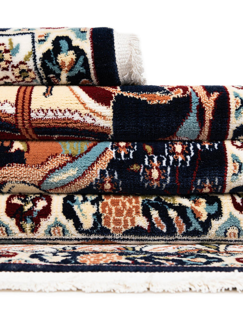 Persian Elegance Collection Area Rug -  Tabriz Rectangle Navy Blue  lifestyle 67