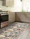Persian Elegance Collection Area Rug -  Tabriz Runner Tan  lifestyle 167