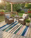 Urban Terrace Collection Area Rug -  Capri Square Multi  lifestyle 51
