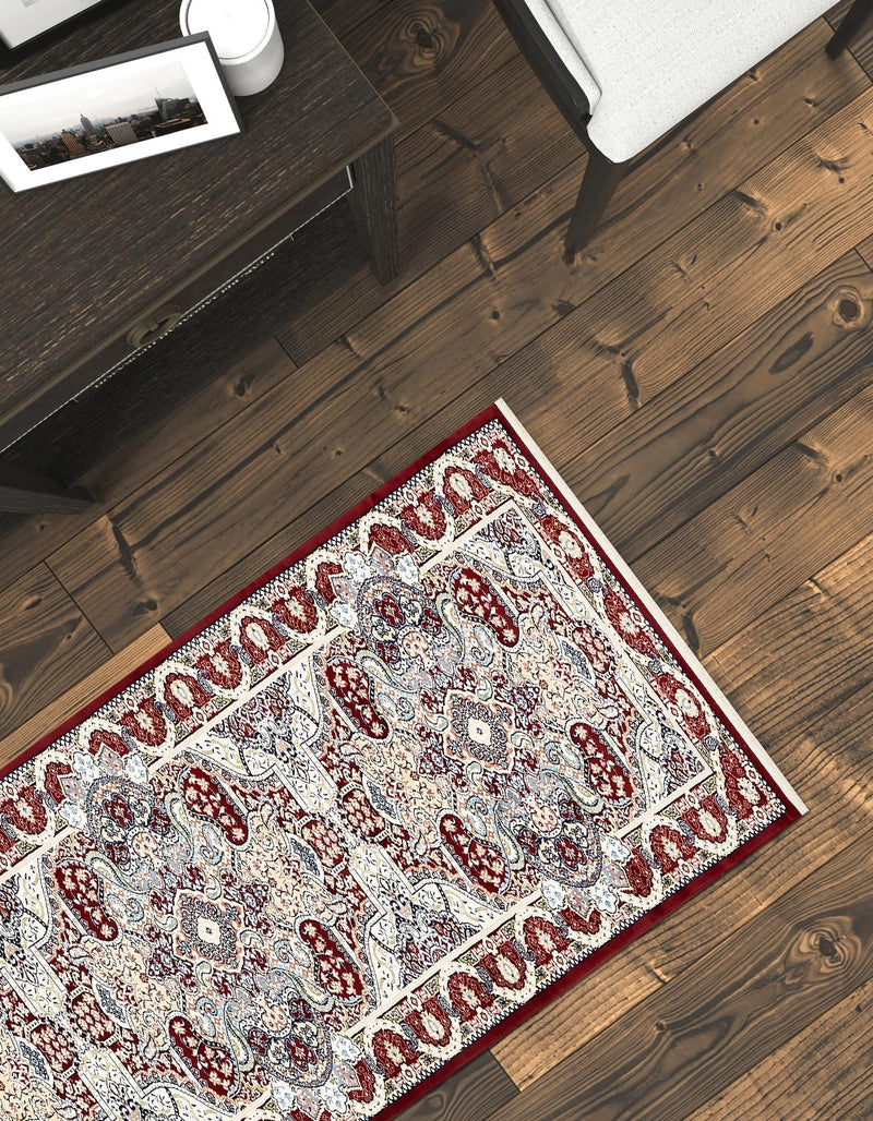 Persian Elegance Collection Area Rug -  Shiraz Runner Burgundy  lifestyle 154