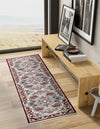 Persian Elegance Collection Area Rug -  Shiraz Runner Burgundy  lifestyle 164
