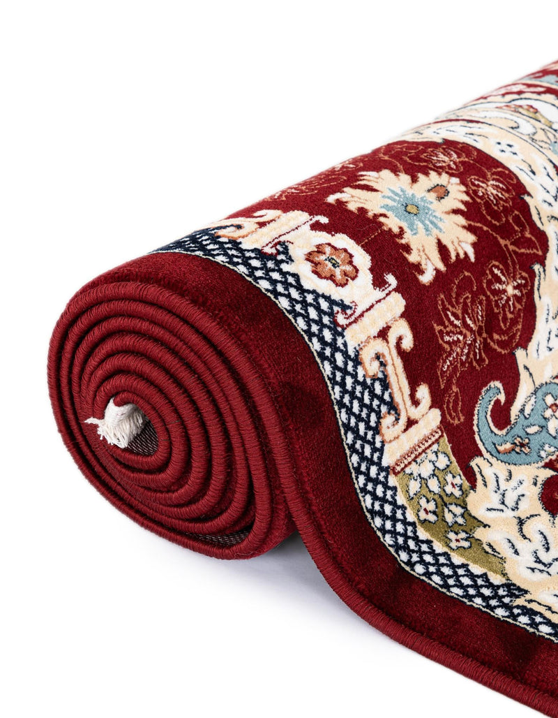 Persian Elegance Collection Area Rug -  Shiraz Runner Burgundy  lifestyle 207