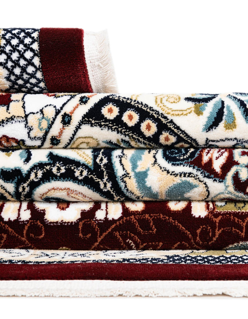 Persian Elegance Collection Area Rug -  Shiraz Runner Burgundy  lifestyle 214