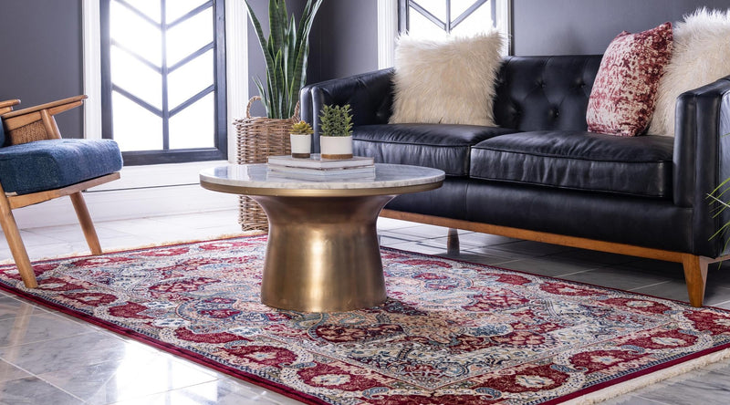 Persian Elegance Collection Area Rug -  Shiraz Rectangle Burgundy  lifestyle 11