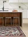 Persian Elegance Collection Area Rug -  Shiraz Rectangle Burgundy  lifestyle 24