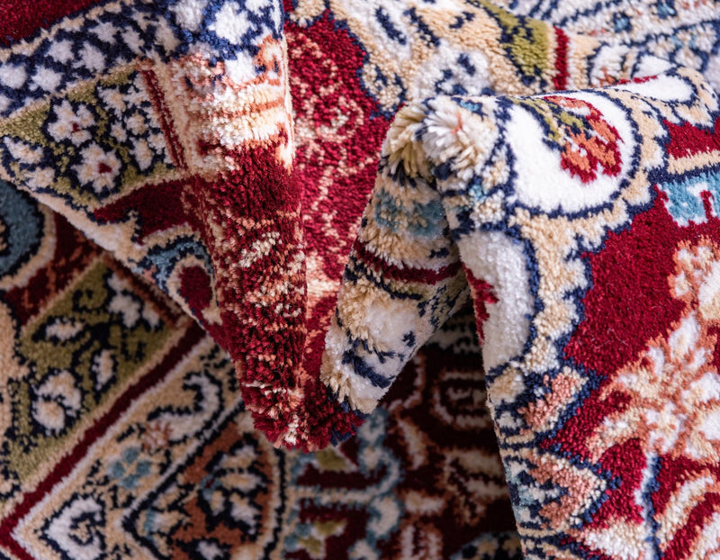 Persian Elegance Collection Area Rug -  Shiraz Rectangle Burgundy  lifestyle 28
