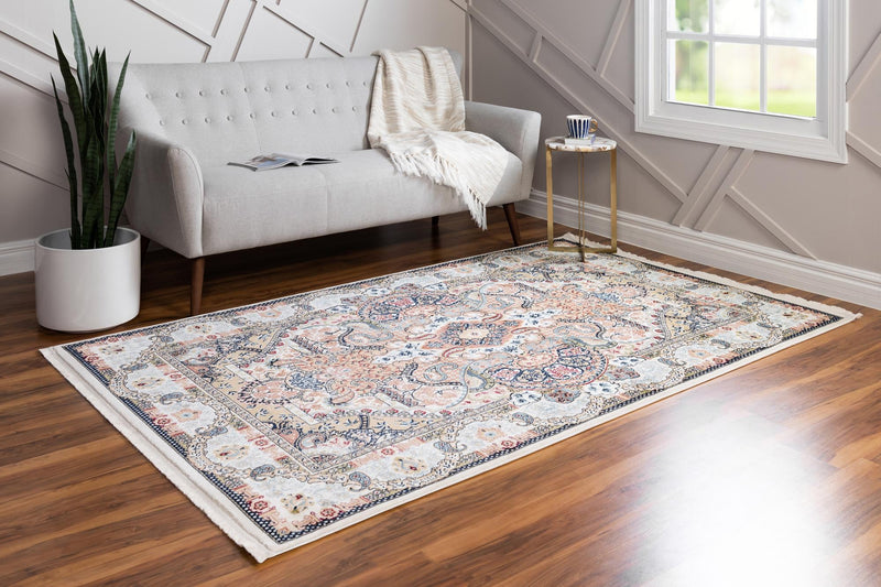 Persian Elegance Collection Area Rug -  Shiraz Rectangle Ivory  lifestyle 10