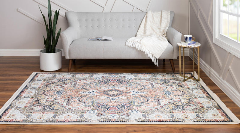 Persian Elegance Collection Area Rug -  Shiraz Rectangle Ivory  lifestyle 14