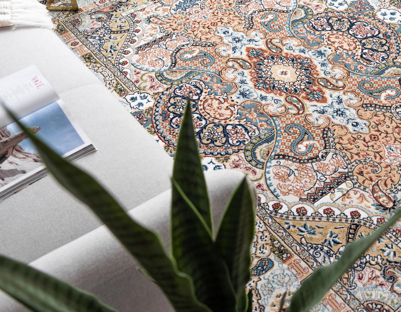 Persian Elegance Collection Area Rug -  Shiraz Rectangle Ivory  lifestyle 20