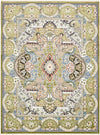 Persian Elegance Collection Area Rug -  Shiraz Rectangle Green  lifestyle 5