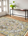 Persian Elegance Collection Area Rug -  Shiraz Rectangle Green  lifestyle 35