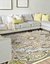 Persian Elegance Collection Area Rug -  Shiraz Rectangle Green  lifestyle 50