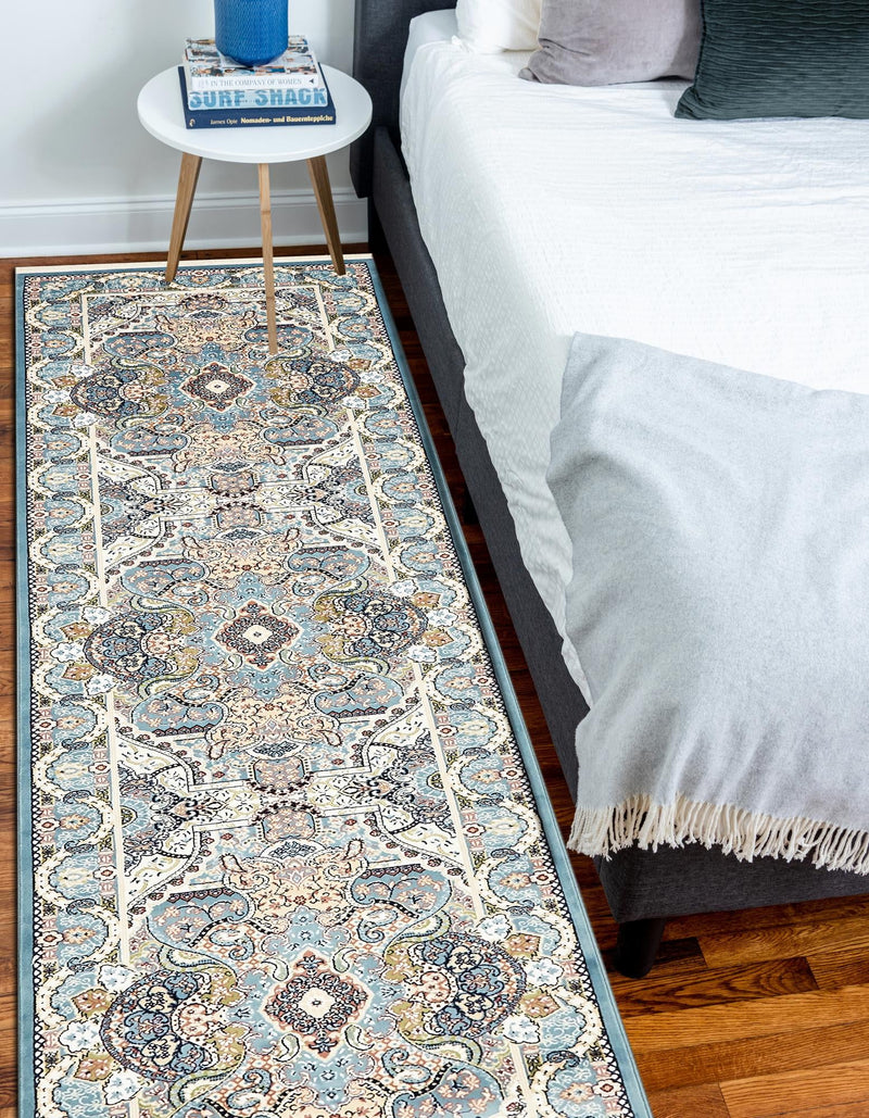 Persian Elegance Collection Area Rug -  Shiraz Runner Blue  lifestyle 147