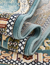 Persian Elegance Collection Area Rug -  Shiraz Rectangle Blue  lifestyle 76