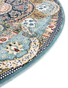 Persian Elegance Collection Area Rug -  Shiraz Round Blue  lifestyle 197