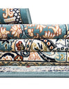 Persian Elegance Collection Area Rug -  Shiraz Round Blue  lifestyle 211