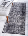 Antique Tapestry Collection Area Rug -  Chantilly Runner Black  lifestyle 35