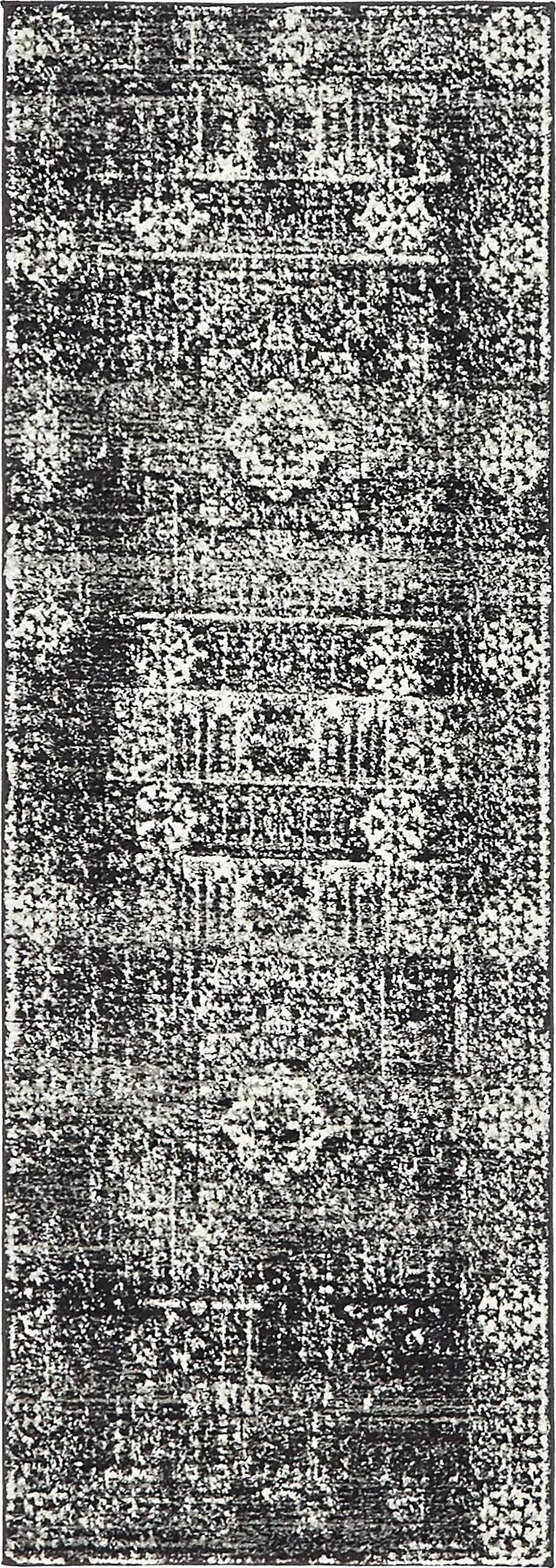 Antique Tapestry Collection Area Rug -  Chantilly Runner Black  lifestyle 30