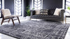 Antique Tapestry Collection Area Rug -  Chantilly Square Black  lifestyle 71
