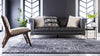 Antique Tapestry Collection Area Rug -  Chantilly Square Black  lifestyle 80