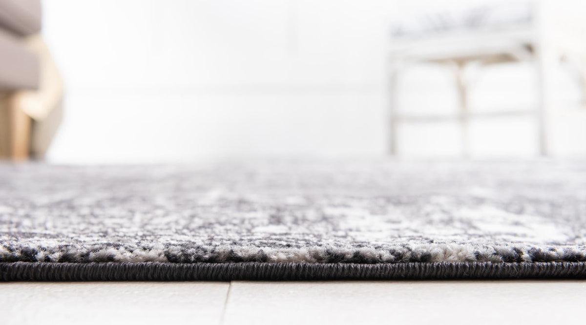 Antique Tapestry Collection Area Rug -  Chantilly Square Black  lifestyle 88