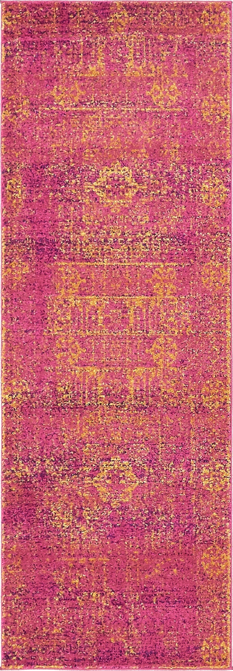 Antique Tapestry Collection Area Rug -  Chantilly Runner Fuchsia  lifestyle 63