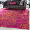 Antique Tapestry Collection Area Rug -  Chantilly Square Fuchsia  lifestyle 62