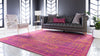 Antique Tapestry Collection Area Rug -  Chantilly Square Fuchsia  lifestyle 72