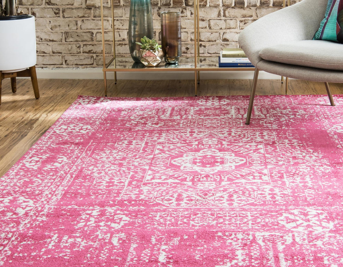 Antique Tapestry Collection Area Rug -  Chantilly Rectangle Pink  lifestyle 19