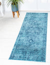 Antique Tapestry Collection Area Rug -  Chantilly Runner Turquoise  lifestyle 63