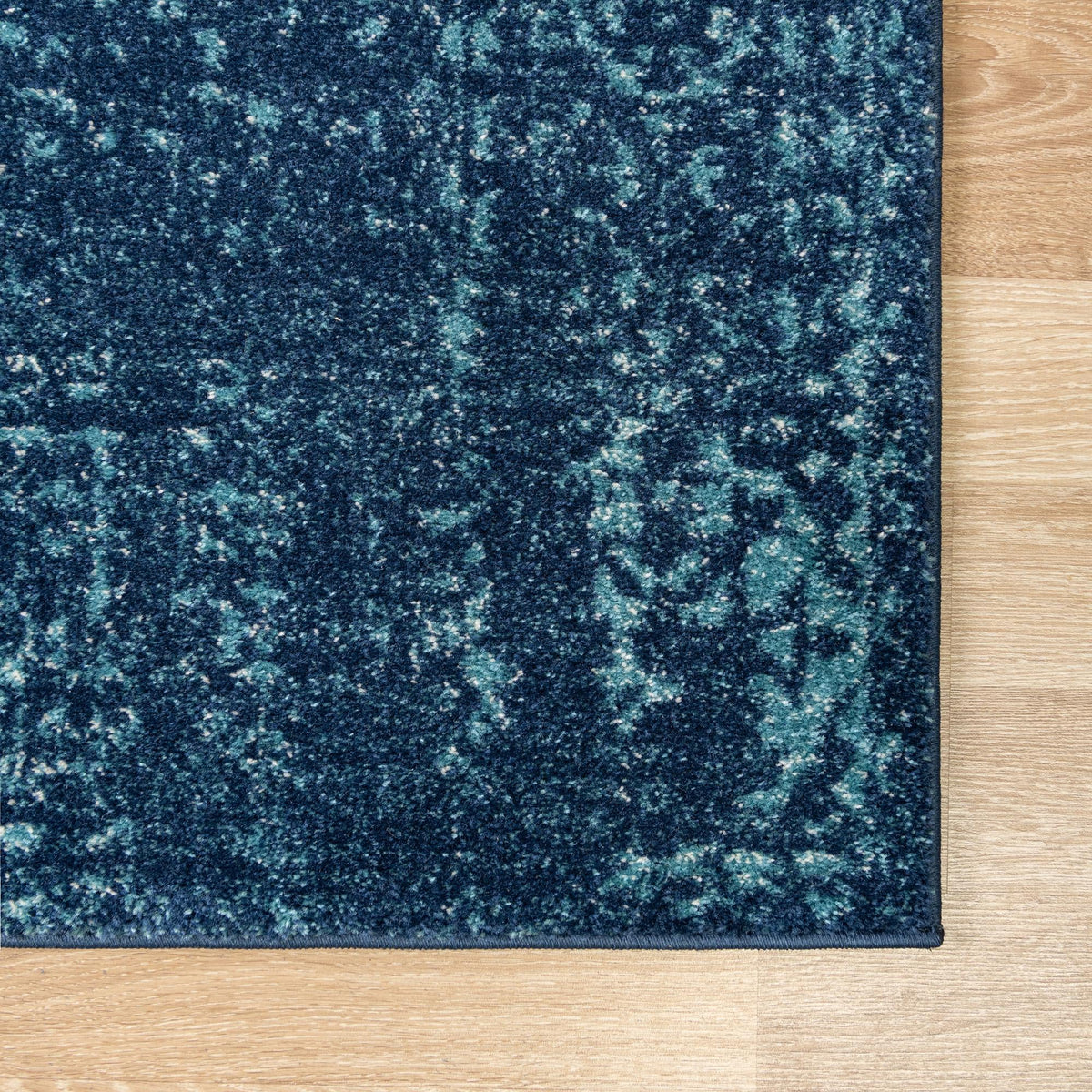 Antique Tapestry Collection Area Rug -  Chantilly Square Navy Blue  lifestyle 111