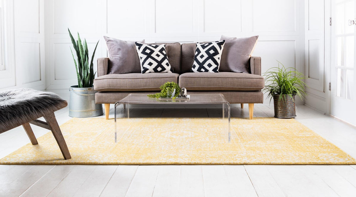 Antique Tapestry Collection Area Rug -  Chantilly Rectangle Yellow  lifestyle 20