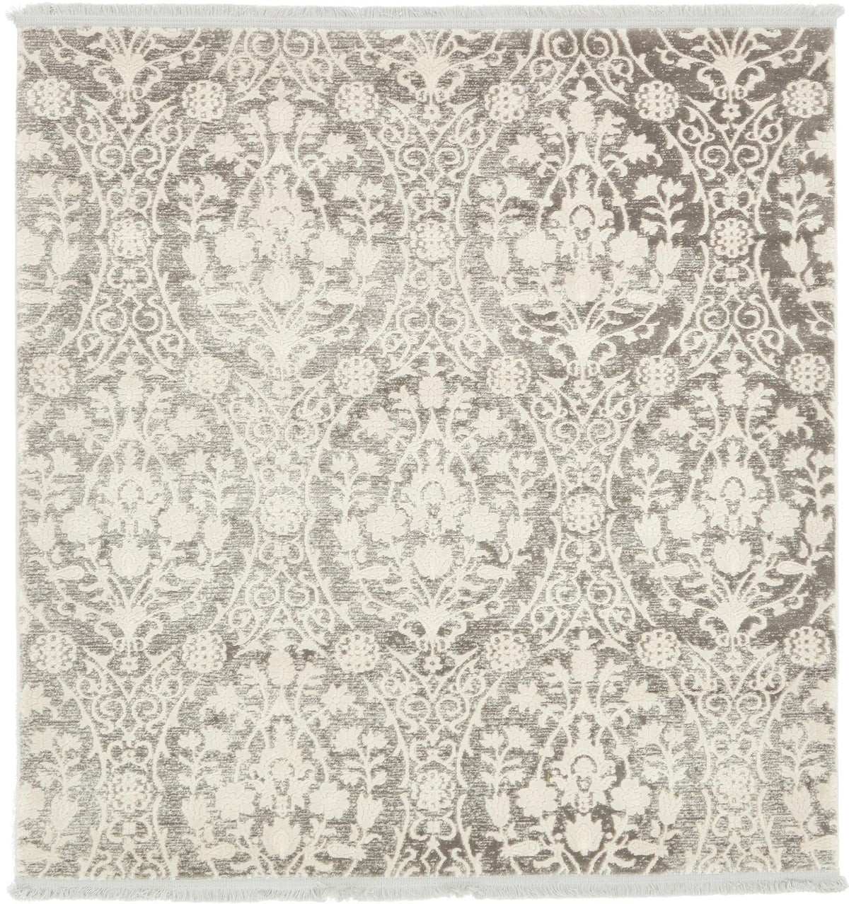 Rustic Charm Revival Collection Area Rug -  Barnwood Square Light Gray  lifestyle 23