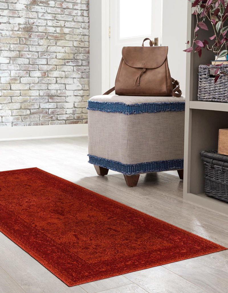 Horizon Collection Area Rug -  Apex (Rust Red) Runner Rust Red  lifestyle 26