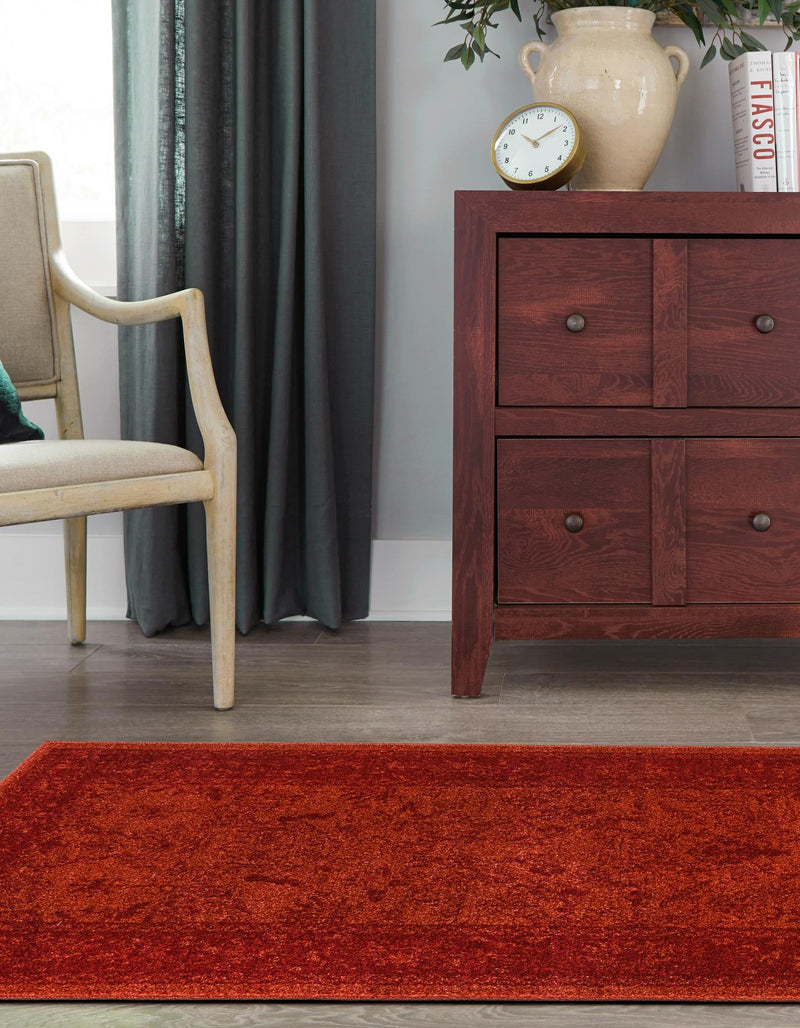 Horizon Collection Area Rug -  Apex (Rust Red) Runner Rust Red  lifestyle 30