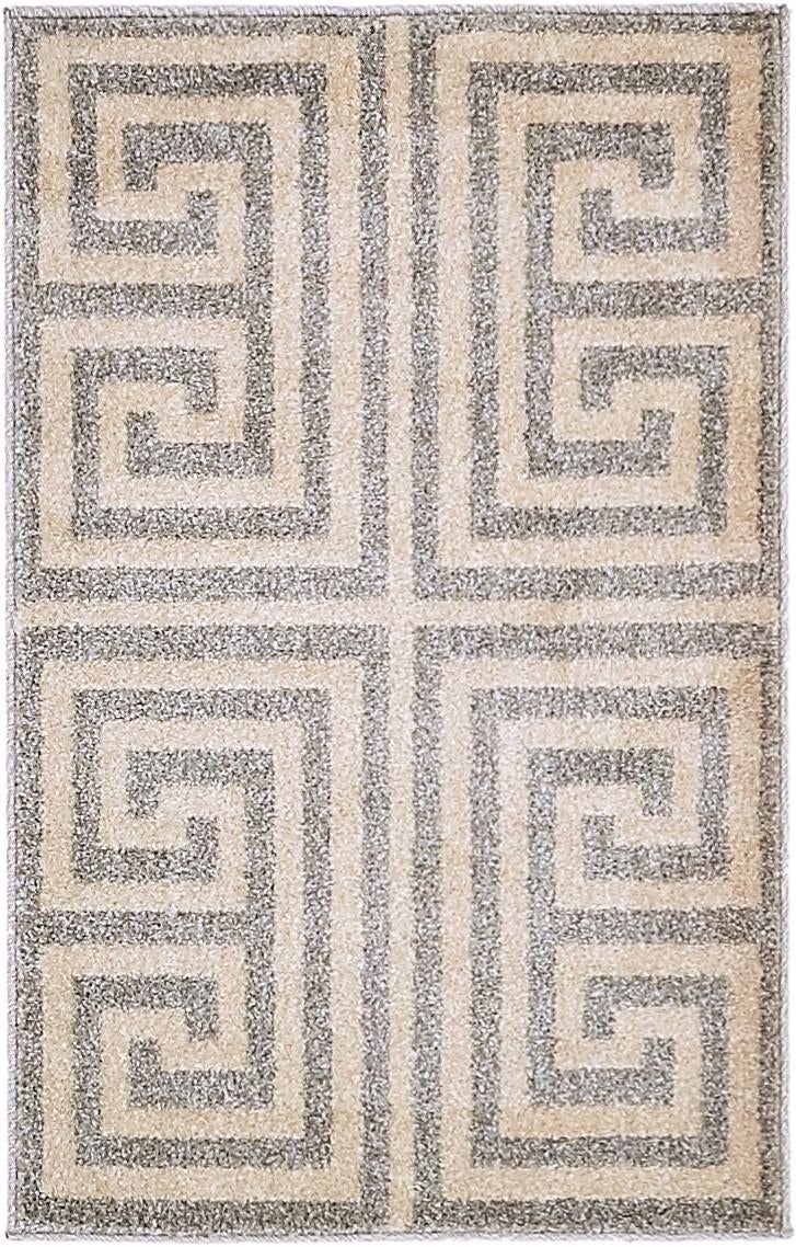 Aegean Labyrinth Collection Area Rug -  Mykonos Rectangle Gray  lifestyle 8