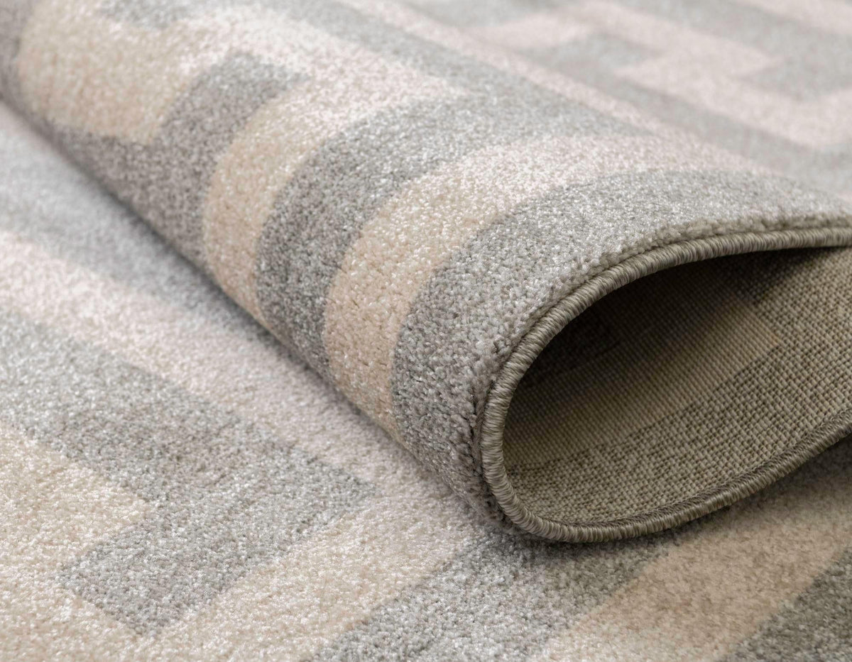 Aegean Labyrinth Collection Area Rug -  Mykonos Runner Gray  lifestyle 87