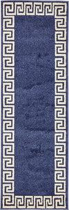 Aegean Labyrinth Collection Area Rug -  Santorini Runner Navy Blue  lifestyle 38